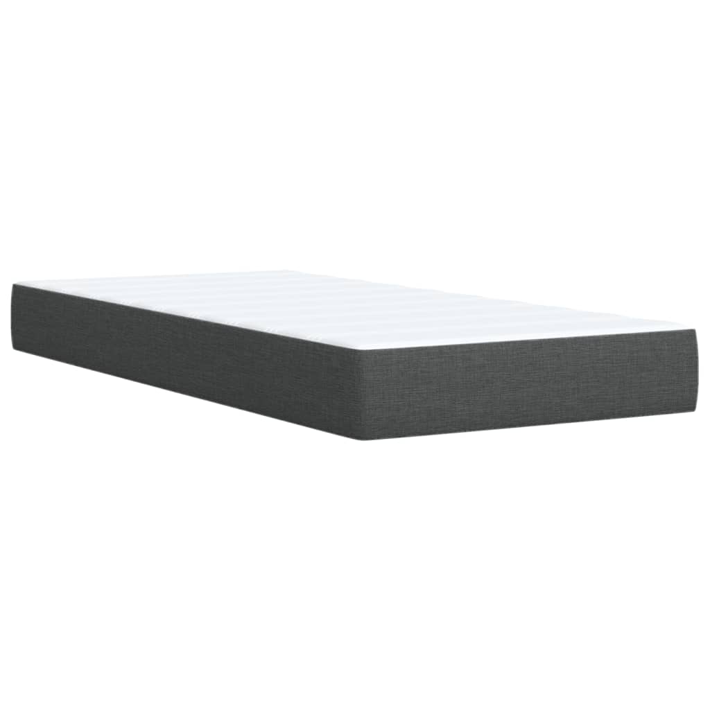 Giroletto a Molle con Materasso Grigio Scuro 90x190 cm Tessuto | homemem39