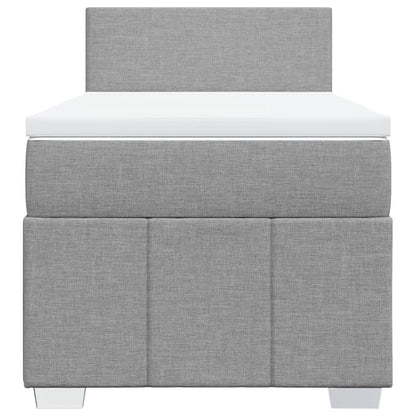 Giroletto a Molle con Materasso Grigio Chiaro 90x200 cm Tessuto | homemem39