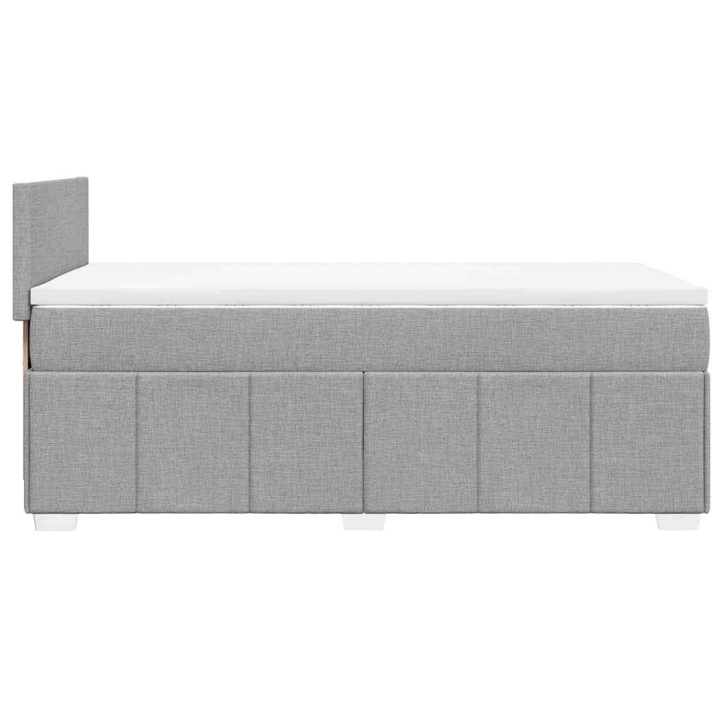 Giroletto a Molle con Materasso Grigio Chiaro 90x200 cm Tessuto | homemem39