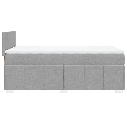 Giroletto a Molle con Materasso Grigio Chiaro 90x200 cm Tessuto | homemem39