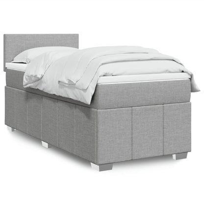 Giroletto a Molle con Materasso Grigio Chiaro 90x200 cm Tessuto | homemem39