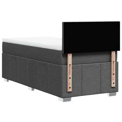 Giroletto a Molle con Materasso Grigio Scuro 90x200 cm Tessuto | homemem39