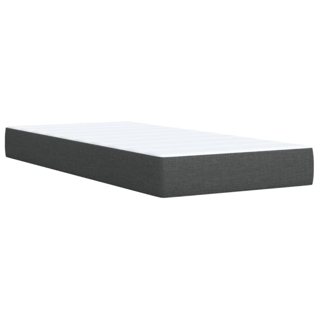 Giroletto a Molle con Materasso Grigio Scuro 90x200 cm Tessuto | homemem39