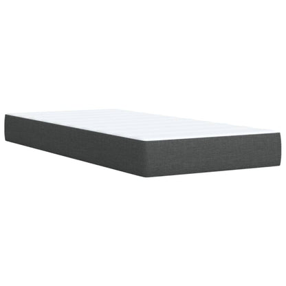 Giroletto a Molle con Materasso Grigio Scuro 90x200 cm Tessuto | homemem39