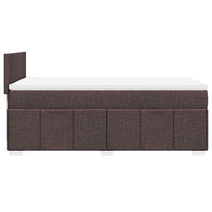 Giroletto a Molle con Materasso Marrone Scuro 90x200 cm Tessuto | homemem39