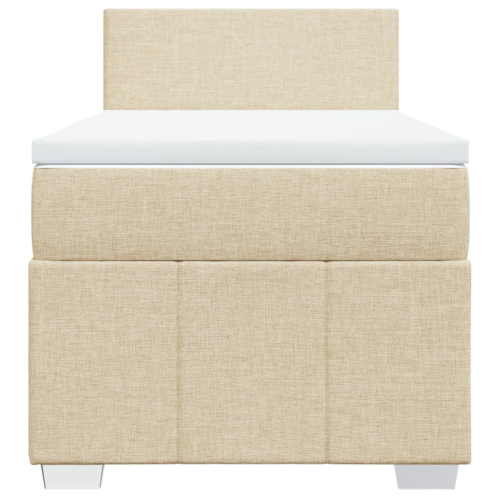 Giroletto a Molle con Materasso Crema 90x200 cm inTessuto | homemem39