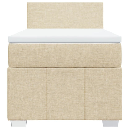 Giroletto a Molle con Materasso Crema 90x200 cm inTessuto | homemem39