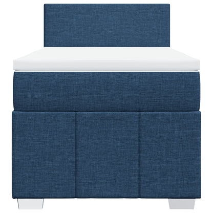 Giroletto a Molle con Materasso Blu 90x200 cm inTessuto
