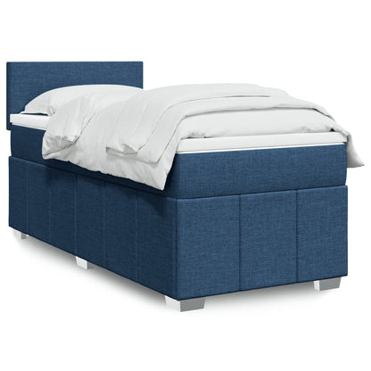 Giroletto a Molle con Materasso Blu 90x200 cm inTessuto | homemem39