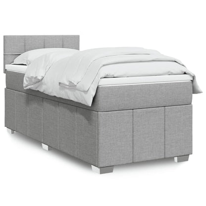 Giroletto a Molle con Materasso Grigio Chiaro 90x200 cm Tessuto | homemem39