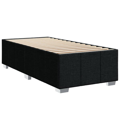 Giroletto a Molle con Materasso Nero 90x200 cm in Tessuto