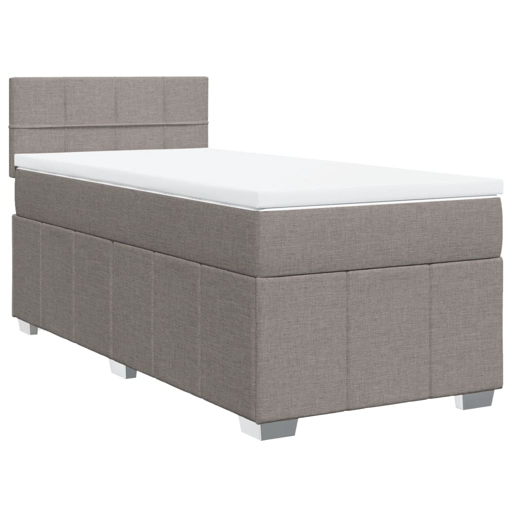 Giroletto a Molle con Materasso Tortora 90x200 cm inTessuto | homemem39