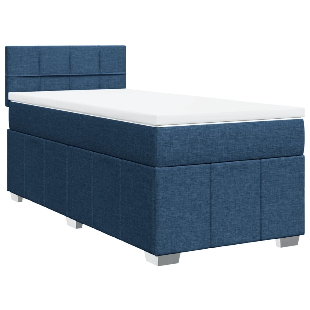 Giroletto a Molle con Materasso Blu 90x200 cm inTessuto | homemem39