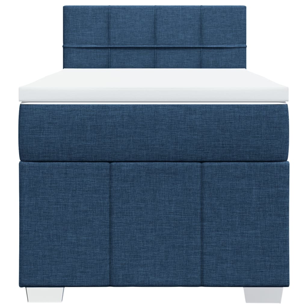 Giroletto a Molle con Materasso Blu 90x200 cm inTessuto