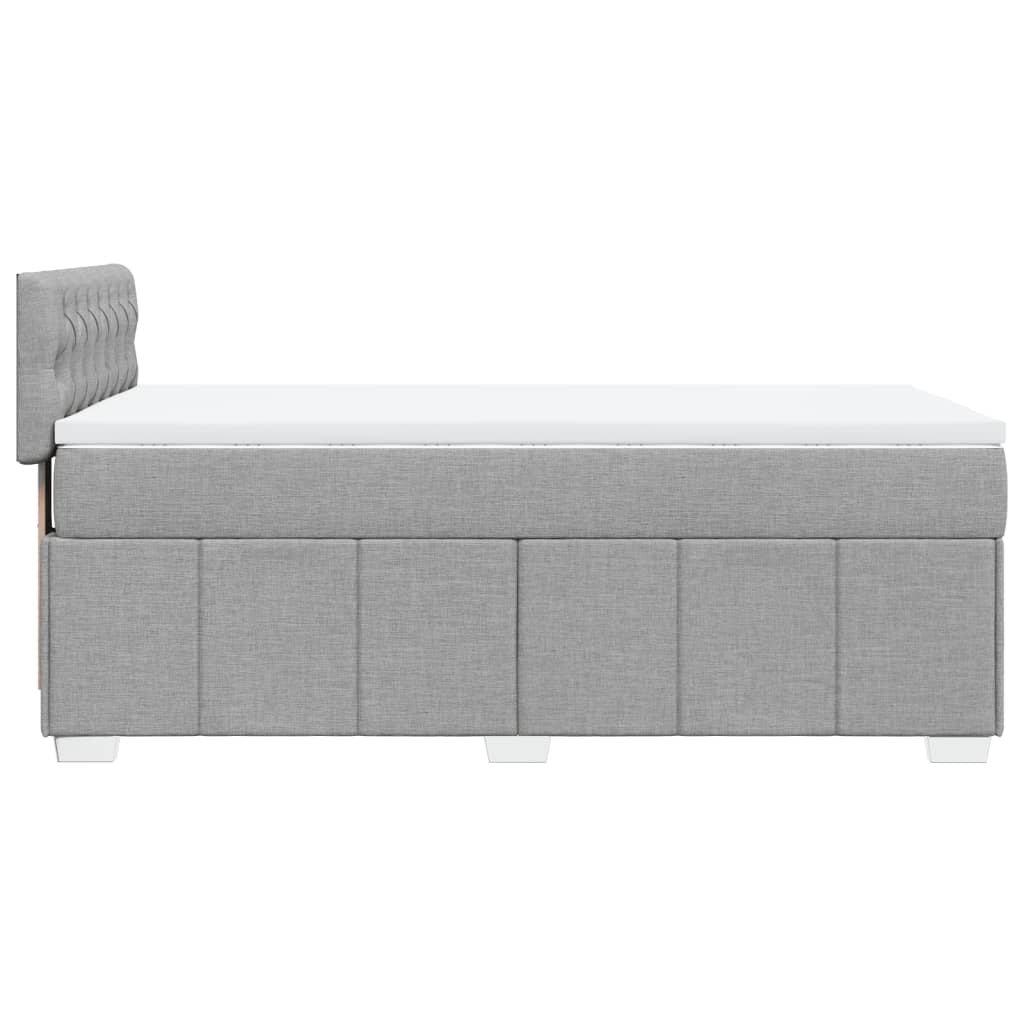 Giroletto a Molle con Materasso Grigio Chiaro 90x200 cm Tessuto | homemem39