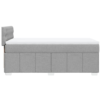 Giroletto a Molle con Materasso Grigio Chiaro 90x200 cm Tessuto | homemem39