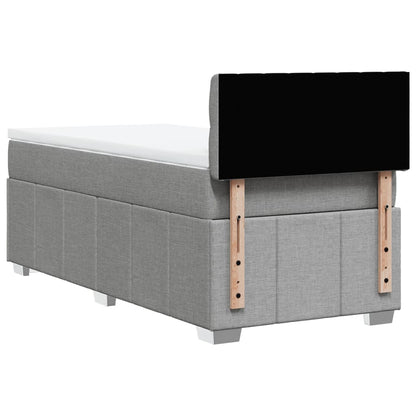 Giroletto a Molle con Materasso Grigio Chiaro 90x200 cm Tessuto | homemem39