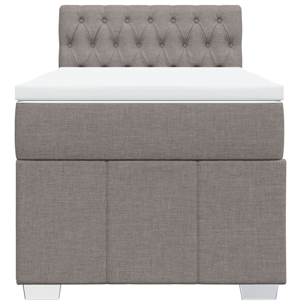 Giroletto a Molle con Materasso Tortora 90x200 cm inTessuto | homemem39