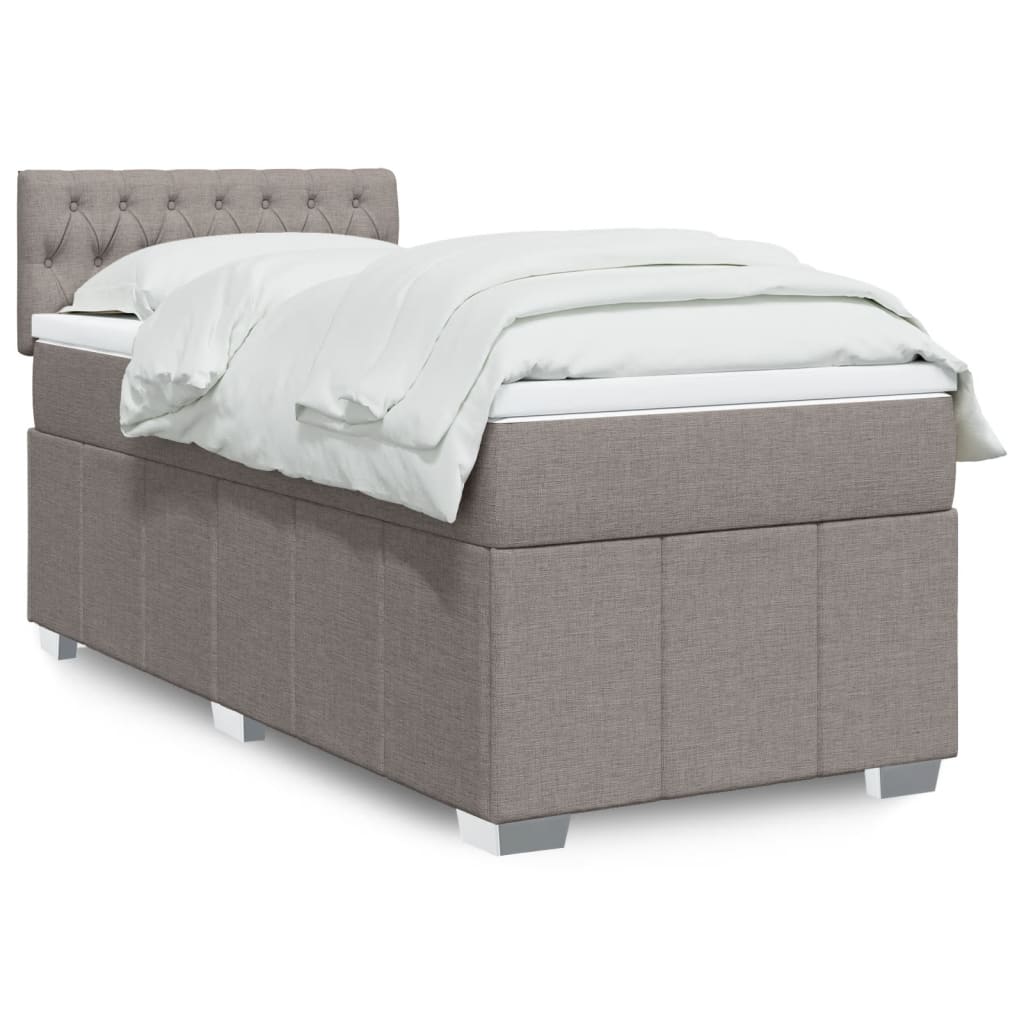 Giroletto a Molle con Materasso Tortora 90x200 cm inTessuto | homemem39