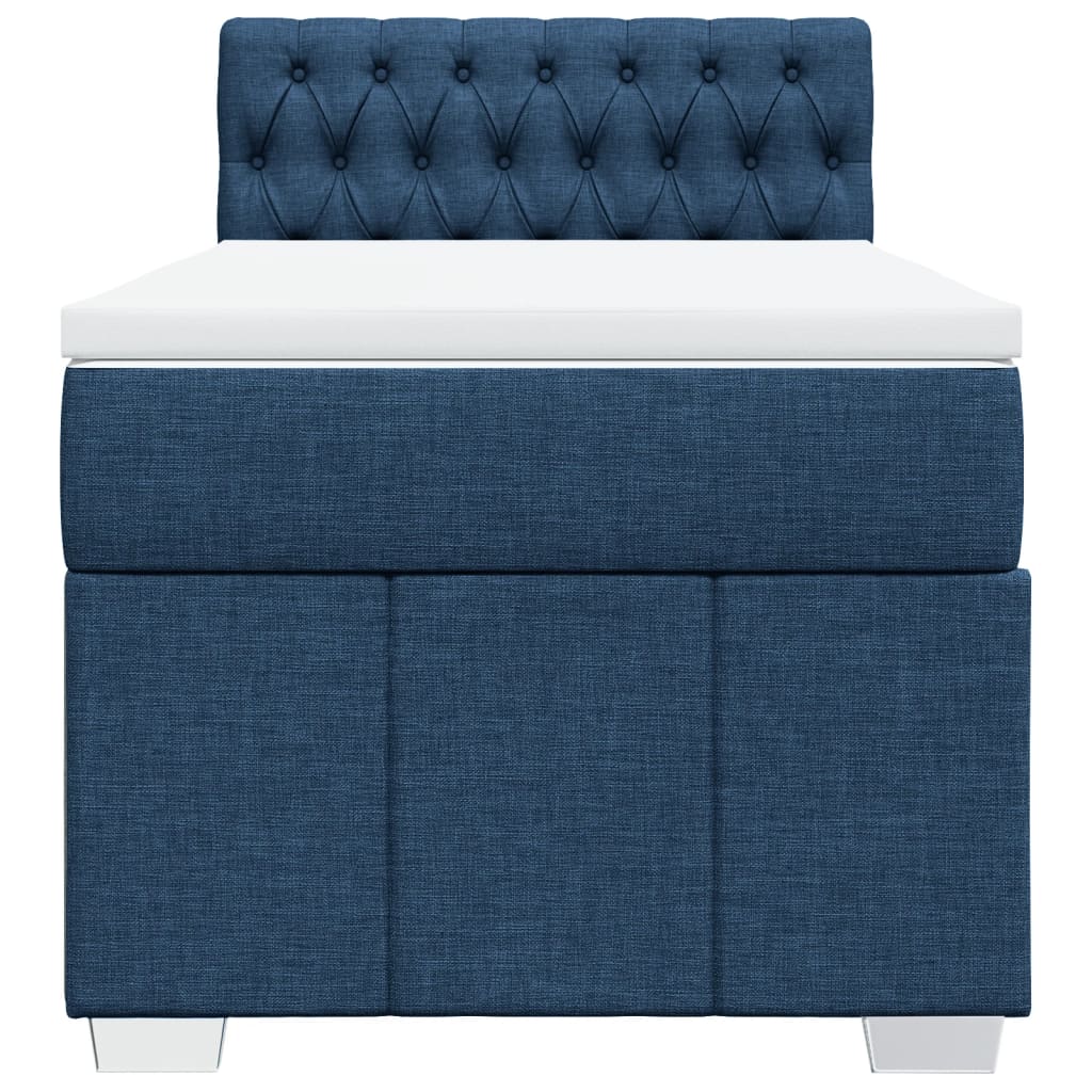 Giroletto a Molle con Materasso Blu 90x200 cm inTessuto | homemem39