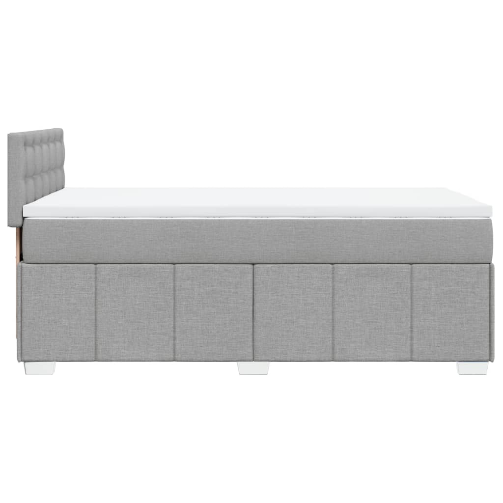 Giroletto a Molle con Materasso Grigio Chiaro 90x200 cm Tessuto | homemem39
