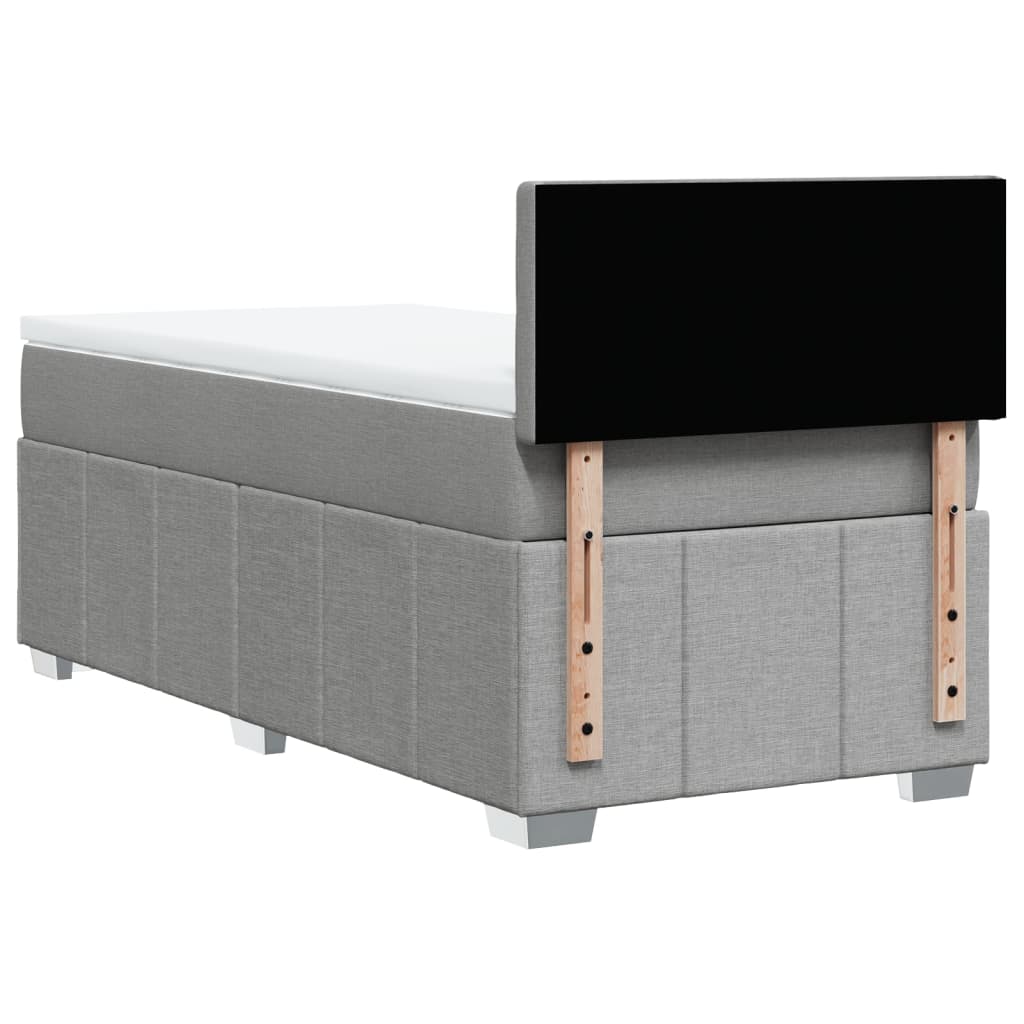 Giroletto a Molle con Materasso Grigio Chiaro 90x200 cm Tessuto | homemem39