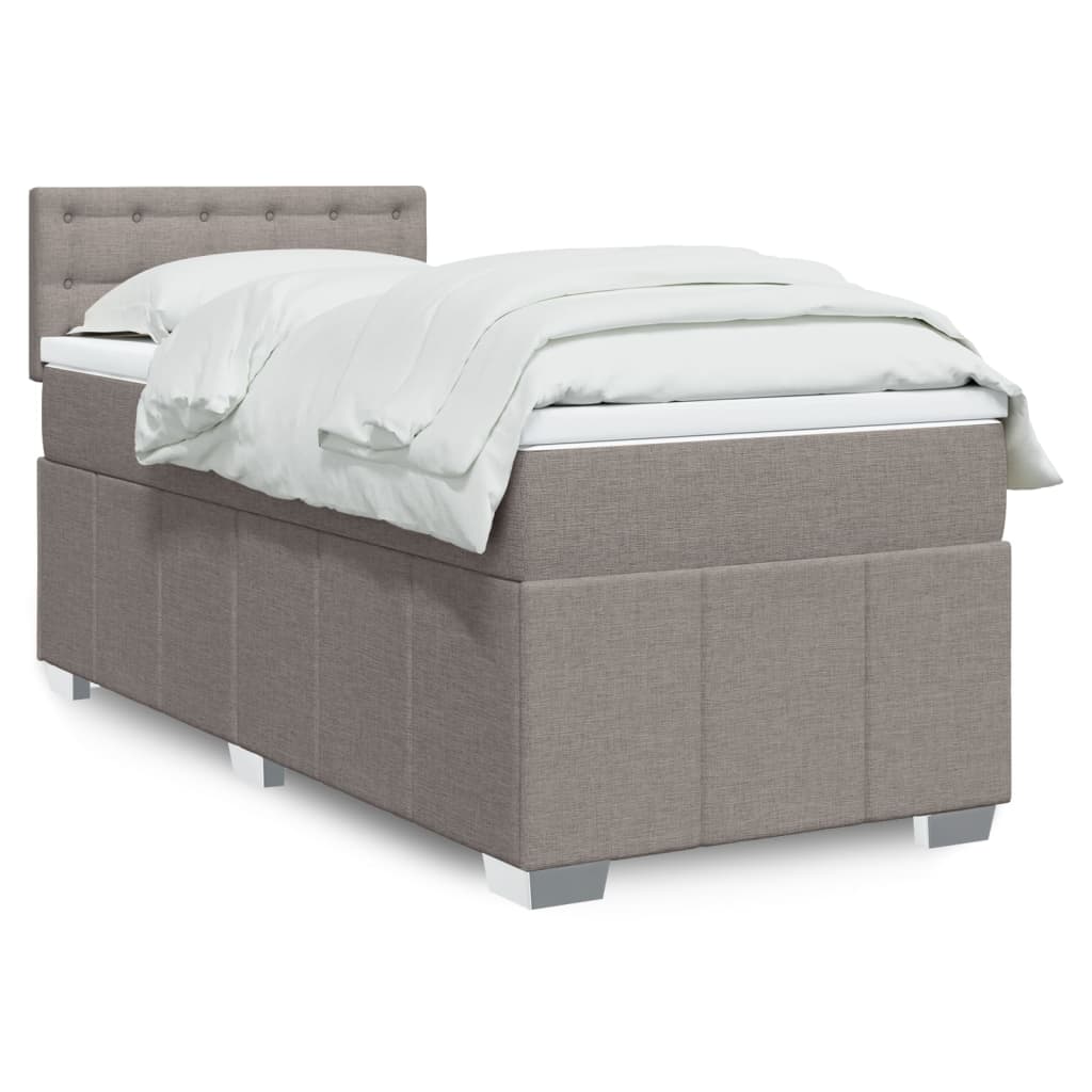 Giroletto a Molle con Materasso Tortora 90x200 cm inTessuto | homemem39