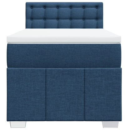 Giroletto a Molle con Materasso Blu 90x200 cm inTessuto | homemem39