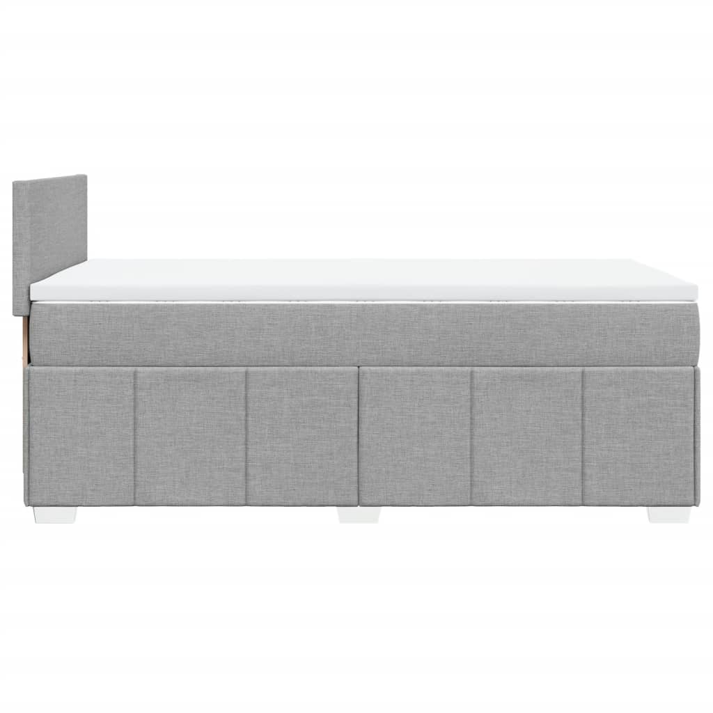 Giroletto a Molle con Materasso Grigio Chiaro100x200 cm Tessuto | homemem39