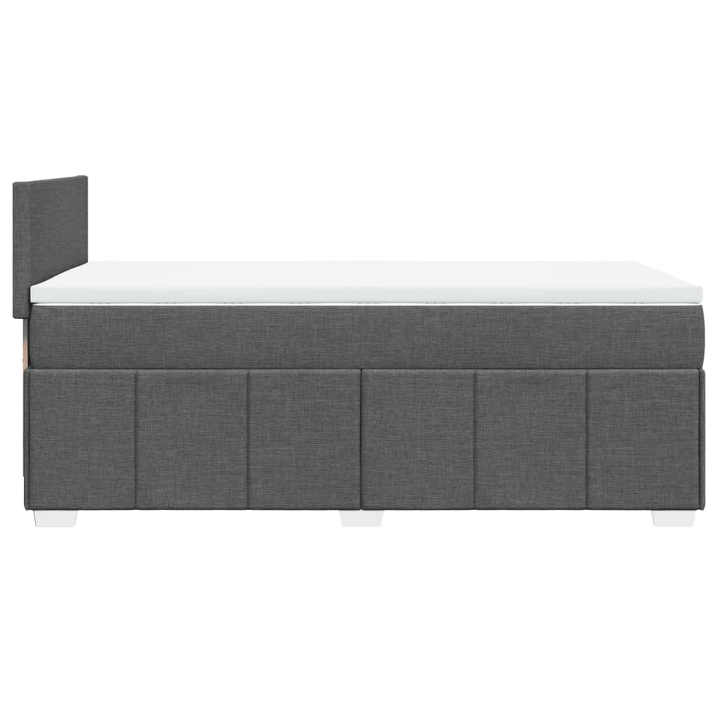 Giroletto a Molle con Materasso Grigio Scuro 100x200 cm Tessuto | homemem39