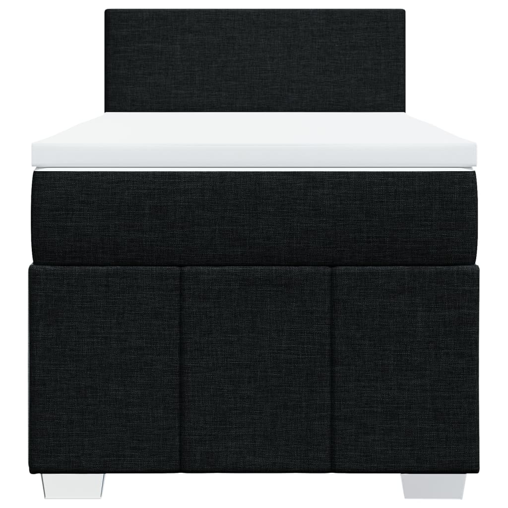 Giroletto a Molle con Materasso Nero 100x200 cm in Tessuto | homemem39