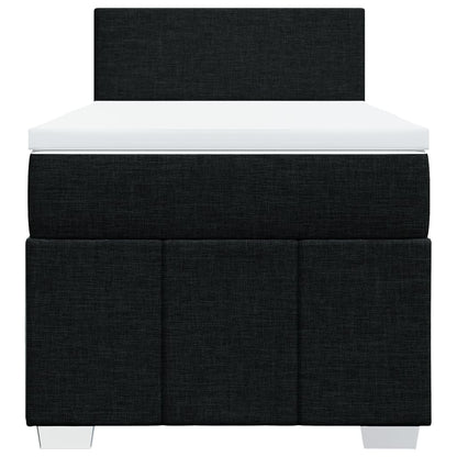 Giroletto a Molle con Materasso Nero 100x200 cm in Tessuto | homemem39