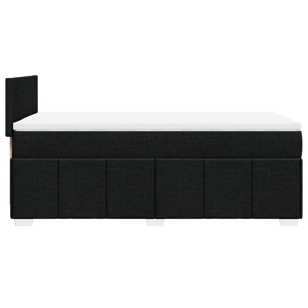 Giroletto a Molle con Materasso Nero 100x200 cm in Tessuto | homemem39