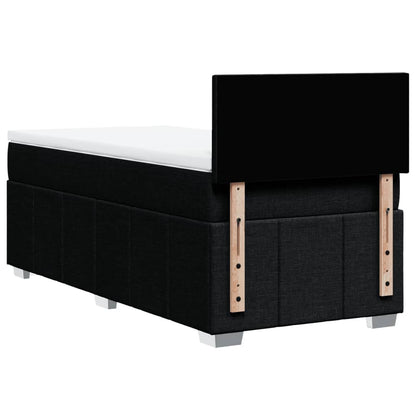 Giroletto a Molle con Materasso Nero 100x200 cm in Tessuto | homemem39