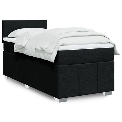 Giroletto a Molle con Materasso Nero 100x200 cm in Tessuto | homemem39