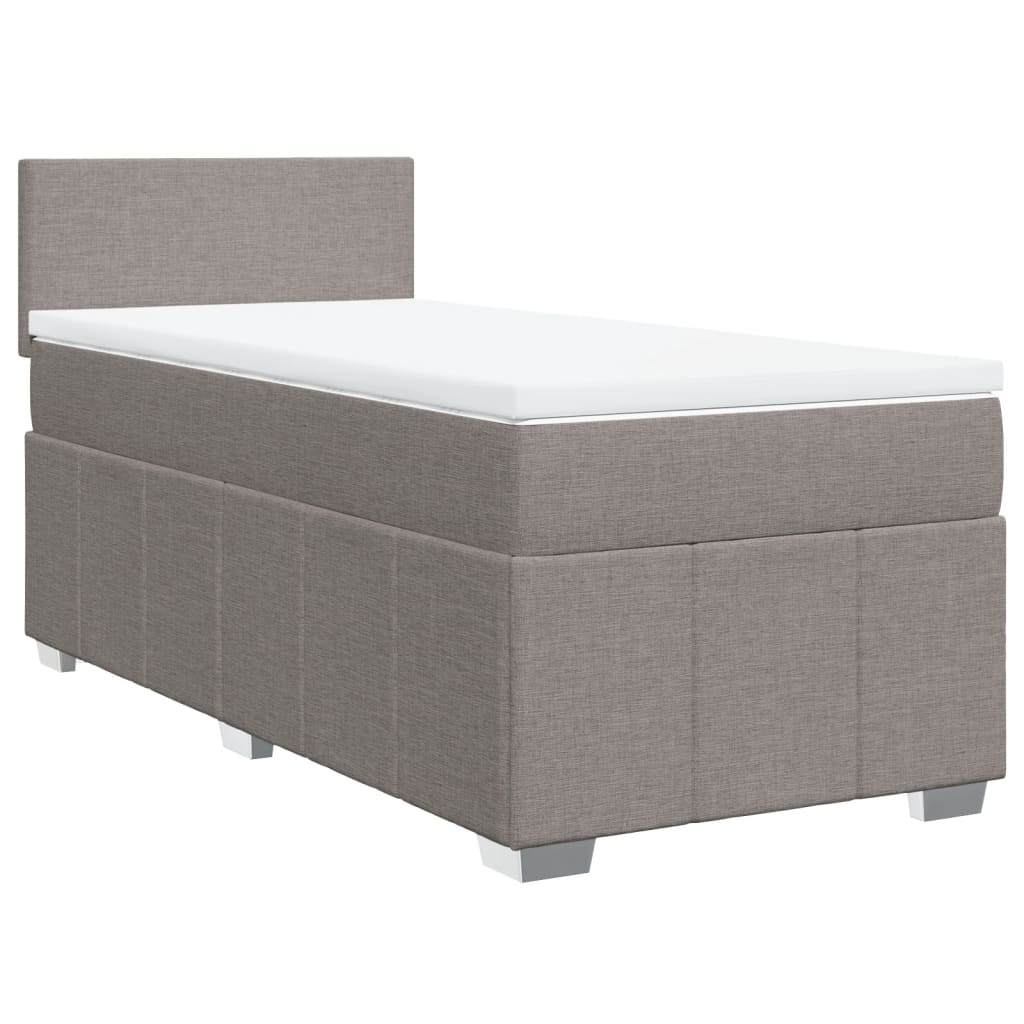 Giroletto a Molle con Materasso Tortora 100x200 cm in Tessuto | homemem39