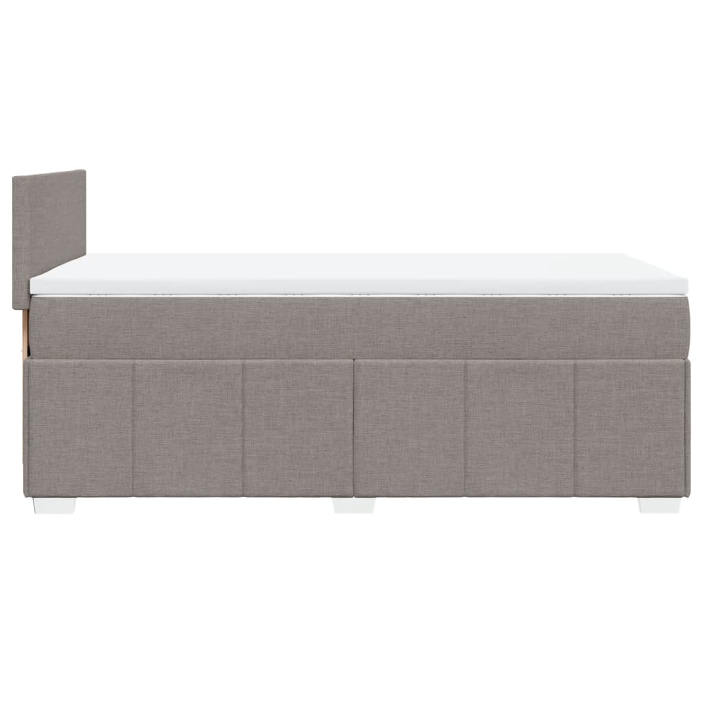 Giroletto a Molle con Materasso Tortora 100x200 cm in Tessuto | homemem39