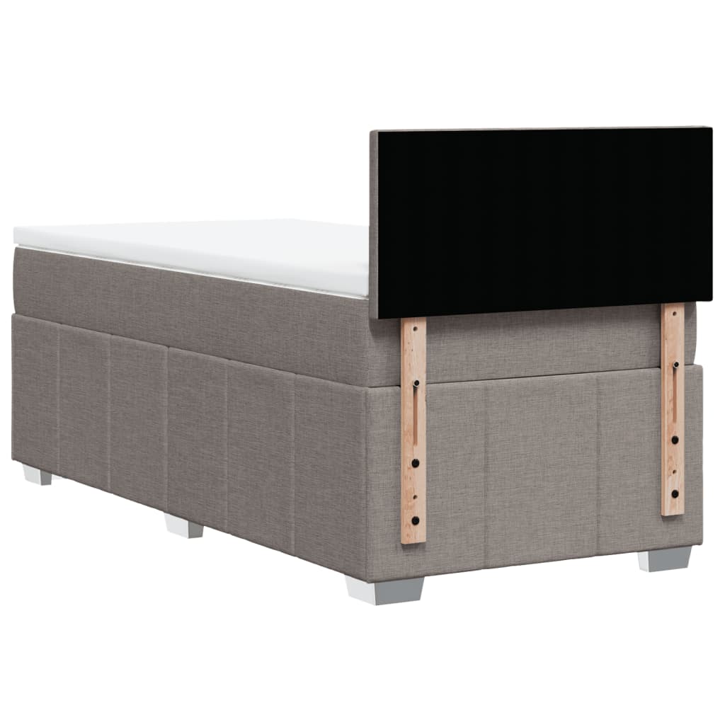 Giroletto a Molle con Materasso Tortora 100x200 cm in Tessuto | homemem39