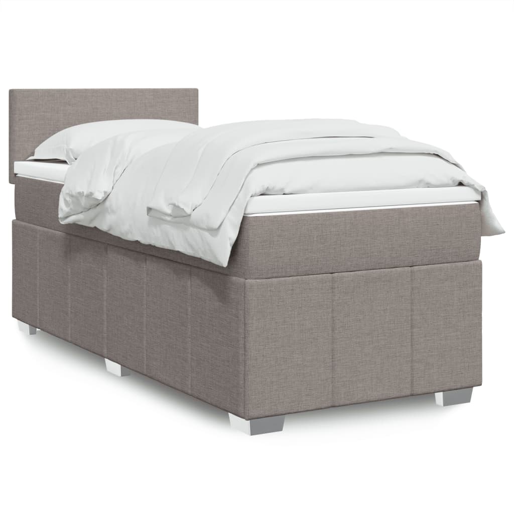 Giroletto a Molle con Materasso Tortora 100x200 cm in Tessuto | homemem39