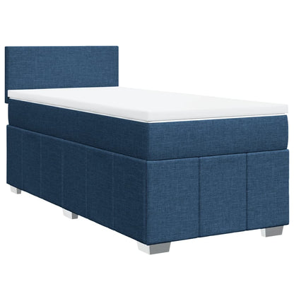 Giroletto a Molle con Materasso Blu 100x200 cm in Tessuto | homemem39