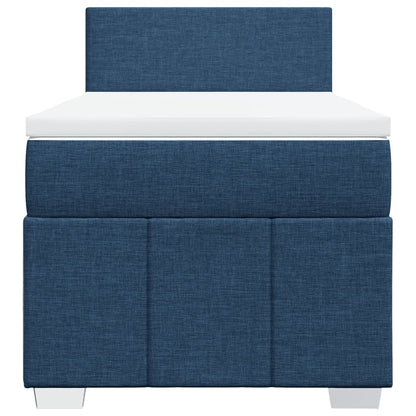 Giroletto a Molle con Materasso Blu 100x200 cm in Tessuto | homemem39