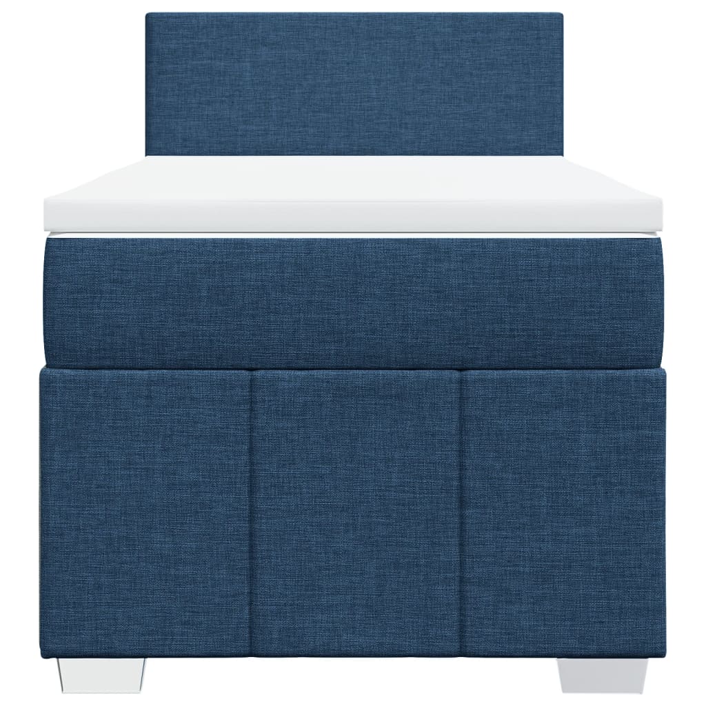 Giroletto a Molle con Materasso Blu 100x200 cm in Tessuto