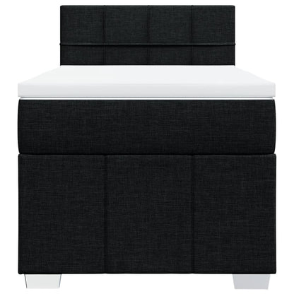Giroletto a Molle con Materasso Nero 100x200 cm in Tessuto | homemem39