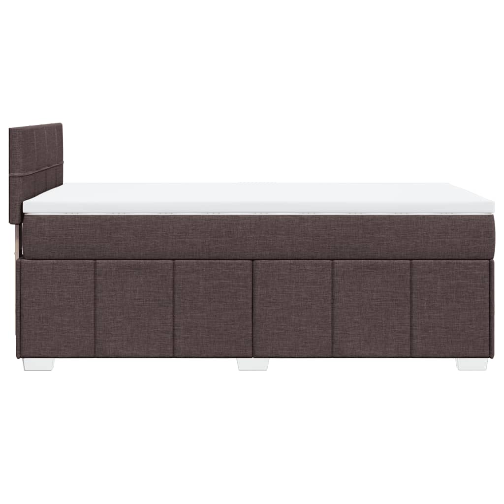 Giroletto a Molle con Materasso Marrone Scuro 100x200cm Tessuto | homemem39