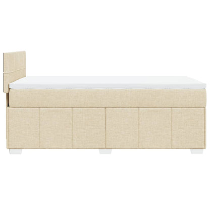 Giroletto a Molle con Materasso Crema 100x200 cm in Tessuto