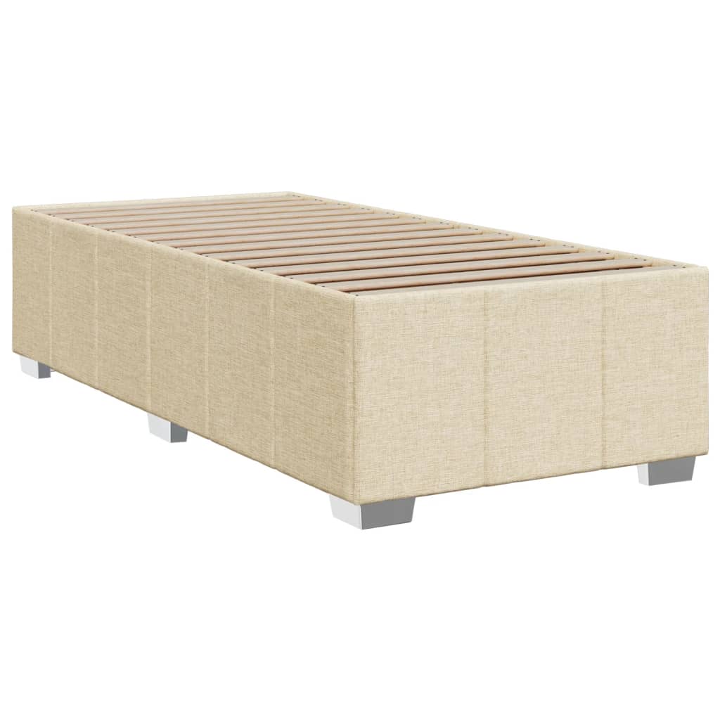Giroletto a Molle con Materasso Crema 100x200 cm in Tessuto