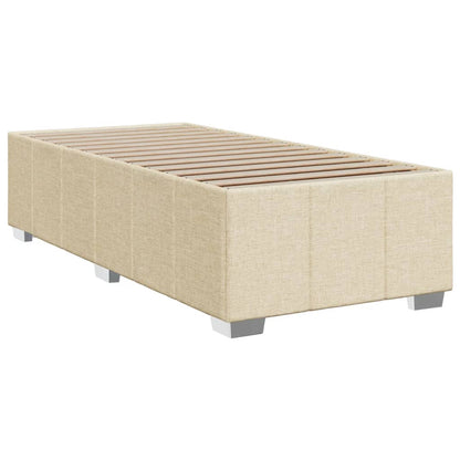 Giroletto a Molle con Materasso Crema 100x200 cm in Tessuto