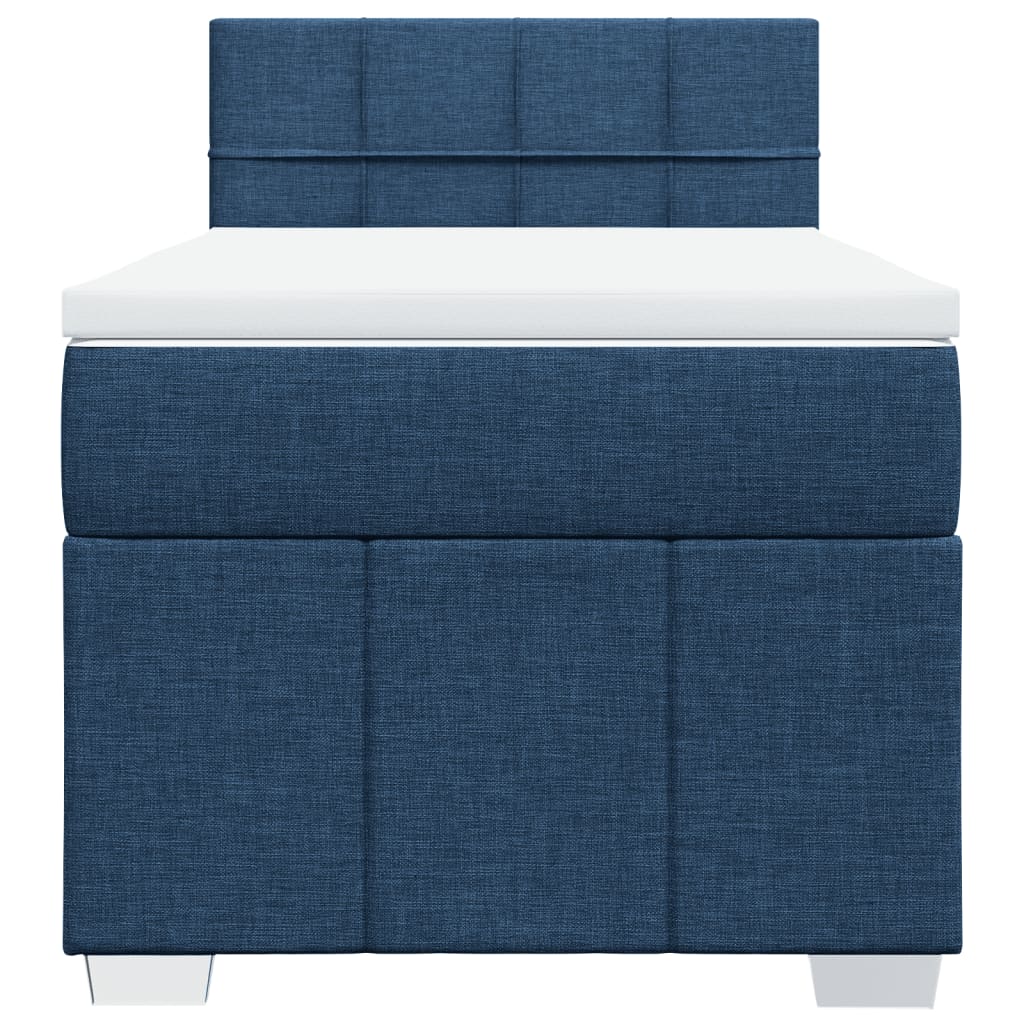 Giroletto a Molle con Materasso Blu 100x200 cm in Tessuto