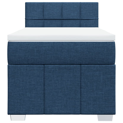 Giroletto a Molle con Materasso Blu 100x200 cm in Tessuto