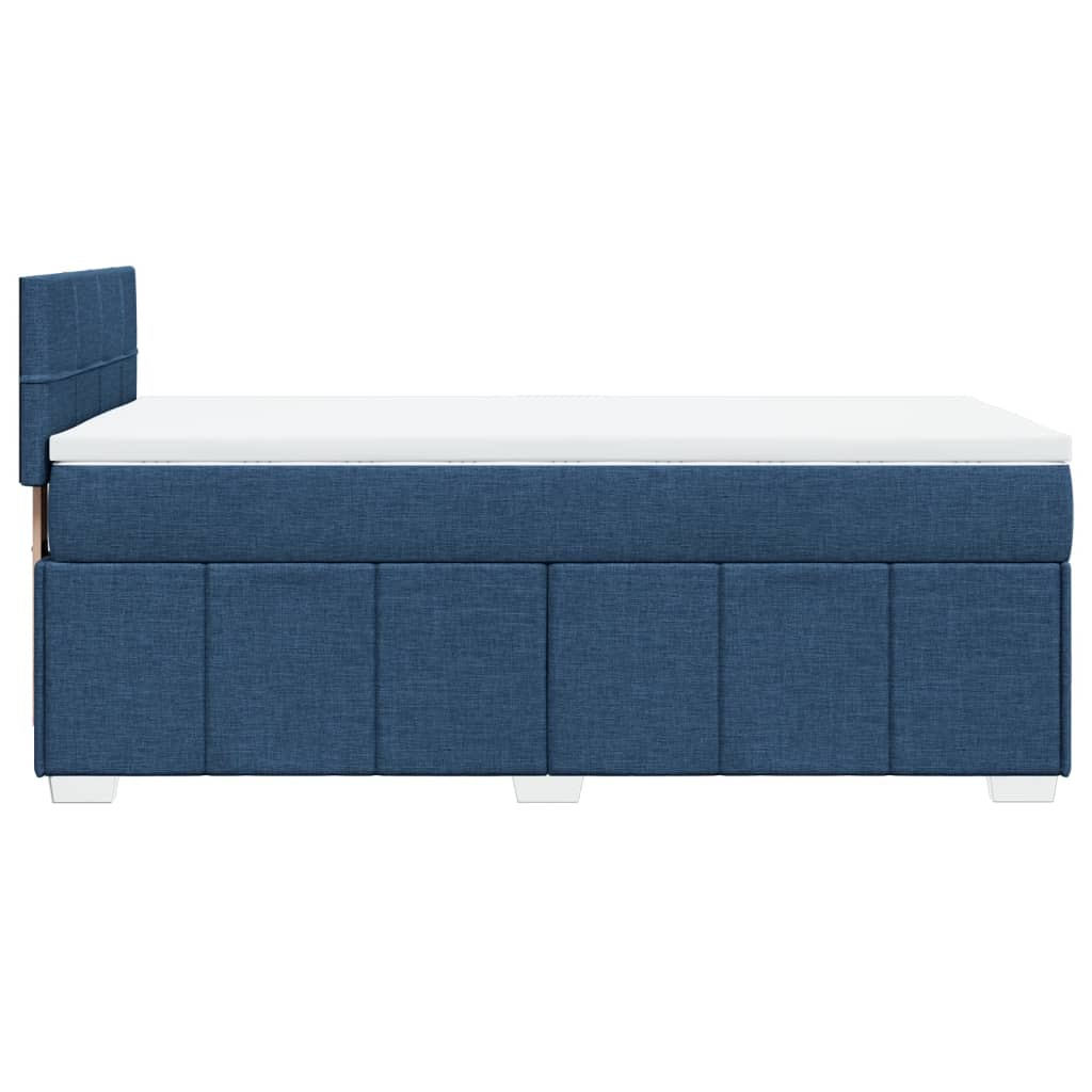 Giroletto a Molle con Materasso Blu 100x200 cm in Tessuto | homemem39